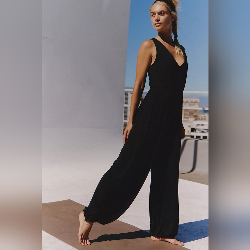 NWT Free People Breezy Day One Piece in Black.  Size Small